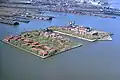 Ellis Island bei New York: Diese Insel wurde künstlich vergrößert.