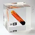 Das Element Brom ist flüssig.
