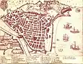 Eine Karte von Nizza im 17. Jahrhundert