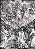 So stellt sich der Maler Albrecht Dürer die Himmelfahrt Marias vor.