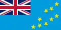 Die Flagge erinnert daran, dass das Gebiet britisch war. Die neun Sterne stehen für die neun Inseln. Tuvalu bedeutet „Acht Inseln“, weil anfangs nur acht Inseln bewohnt waren.