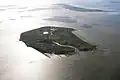 Hallig Gröde aus dem Flugzeug fotografiert