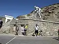 Auf dem Berg Tourmalet steht ein Denkmal für die Rennfahrer der Tour de France.