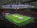 Vor dem Finale der Europa League 2015 zwischen Sevilla und Dnipropetrowsk aus der Ukraine