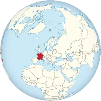 France on the globe (Europe centered).svg