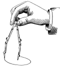 Mit einem Zirkel lassen sich exakte Kreise zeichnen.