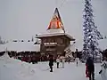 Das Dorf des finnischen Weihnachtsmanns in Lappland, auf dem nördlichen Polarkreis.