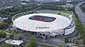Das Stadion BayArena von oben