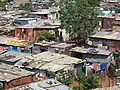 Eine Siedlung armer Leute in Soweto