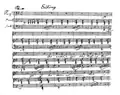 Noten zum „Erlkönig”, in der Handschrift von Schubert selbst
