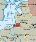 Zwischen der Exklave Kaliningrad und Russland liegen drei Landesgrenzen.
