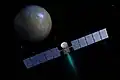 So hat sich ein Zeichner vorgestellt, wie die Sonde „Dawn“ Ceres besucht.