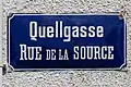 Ein zweisprachiges Straßenschild in Biel