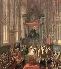 Maria Theresia wird hier gekrönt: zur Königin von Ungarn.