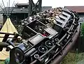 Diese Achterbahn im Freizeitpark Phantasialand fährt durch den Wilden Westen.