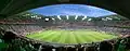 Im Stadion Borussia-Park spielt Borussia Mönchengladbach. Auch die deutschen Nationalmannschaften der Männer und Frauen haben schon hier gespielt.