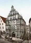 Das Rattenfängerhaus in Hameln, einer kleinen Stadt in Niedersachsen