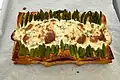 Grünspargel auf Blätterteig