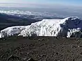 Der Rebmann-Gletscher auf dem Gipfel