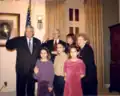 Im Jahr 2003 mit seiner Familie, als er Mitglied im Parlament wurde