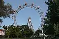 Das Riesenrad im Prater, einem großen Park in Wien