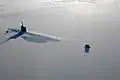 Im arktischen Ozean: Hier ist ein amerikanisches U-Boot durch die Eisdecke gebrochen.