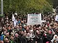 Eine Demonstration in der Tschechischen Republik gegen islamische Einwanderer