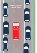 Damit der Krankenwagen zur Unfallstelle kommt, braucht es eine Rettungsgasse in der Mitte.
