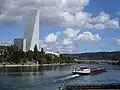 Mit 168 Metern das höchste Hochhaus der Schweiz: der Roche Tower in Basel.