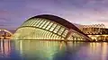 Ein modernes Gebäude in Valencia: die „Stadt der Künste und der Wissenschaft“.