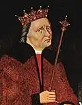 Christian der Erste von Oldenburg war König von Dänemark, Schweden und Norwegen.
