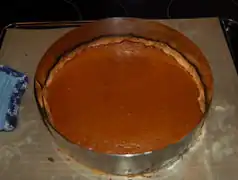 der Kürbis nach dem Backen