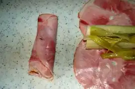 Lauch und Schinken