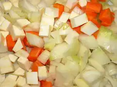 das Gemüse zufügen und