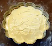 der Kuchen vor dem Backen