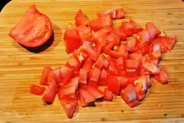 Grob gewürfelte Fleischtomaten