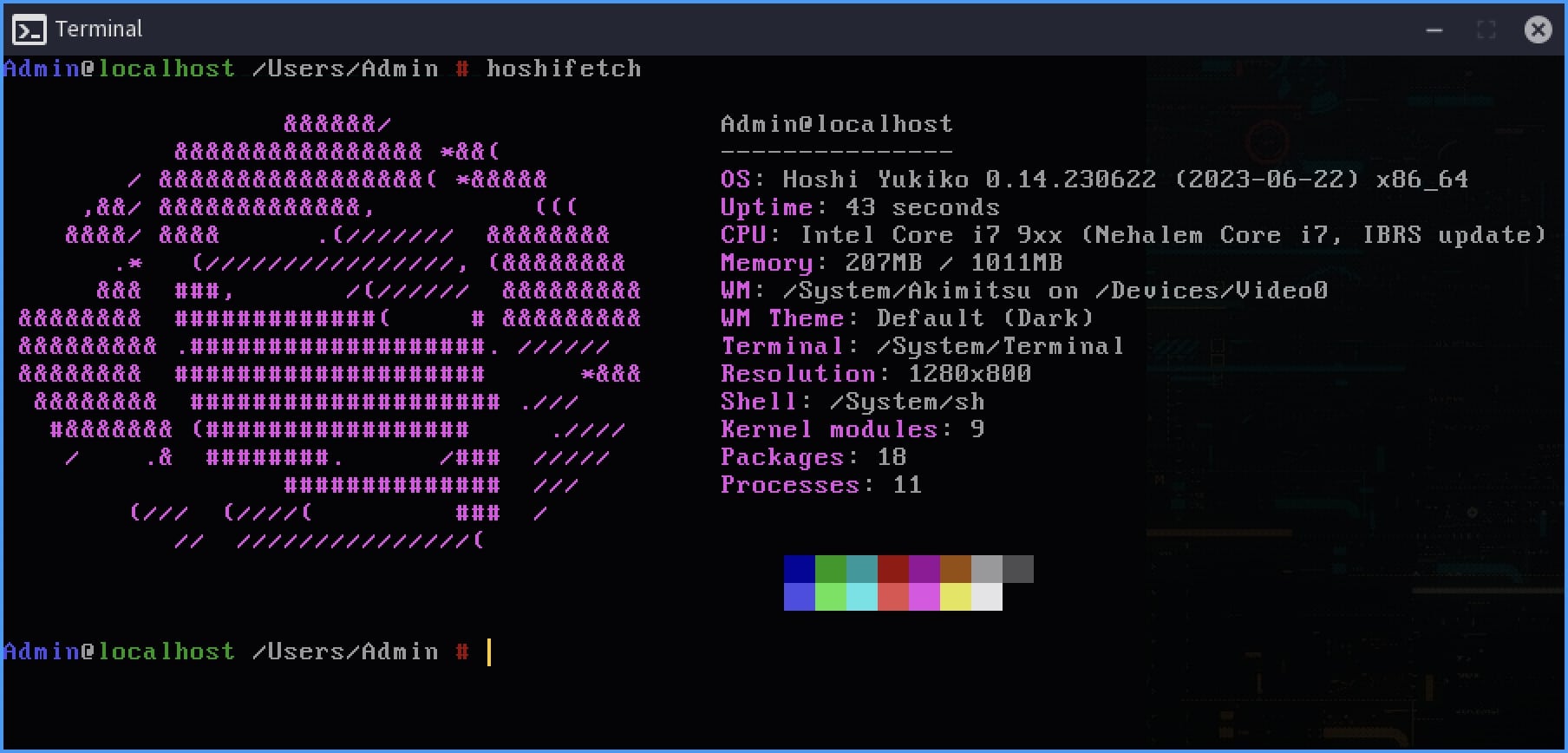 Hoshi Operating System - hoshifetch