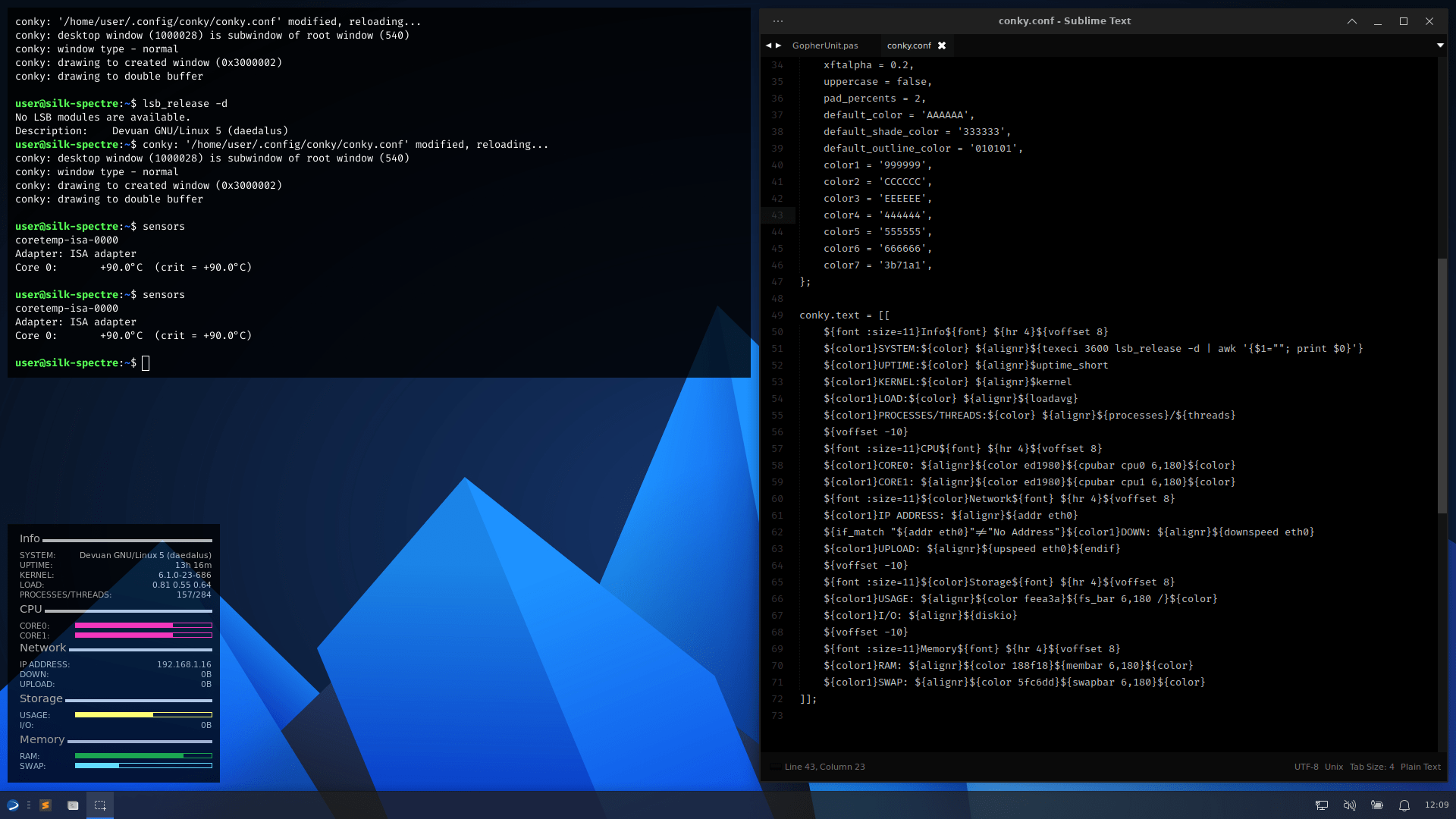 Workspace: Devuan