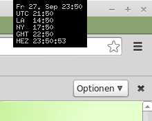 Conky als Weltzeituhr