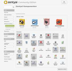 Zentyal 3.0 - Komponentenauswahl