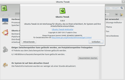 Startbildschirm von Ubuntu Tweak