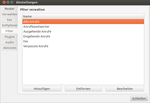 Einstellungen - Filter