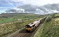 Zug mit Gips aus der REA des Kraftwerks Drax auf der Bahnstrecke Settle–Carlisle