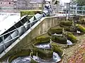 Wasserkraftschnecke am Wehr von Schloss Laer (neben Fischpass)Leistung ca. 15&nbsp;kW