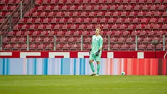 LED-Bandenwerbung beim Spiel1. FSV Mainz 05gegenBayer Leverkusen,Oktober 2020