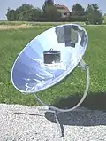 Solarkocher in Betrieb