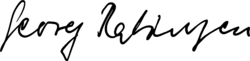 Unterschrift von Georg Ratzinger, 2008