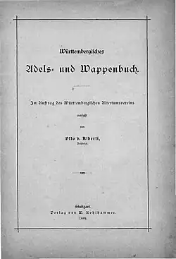Württembergisches Adels- und Wappenbuch
