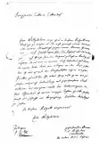 Autographer Brief 1834