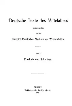 Deutsche Texte des Mittelalters